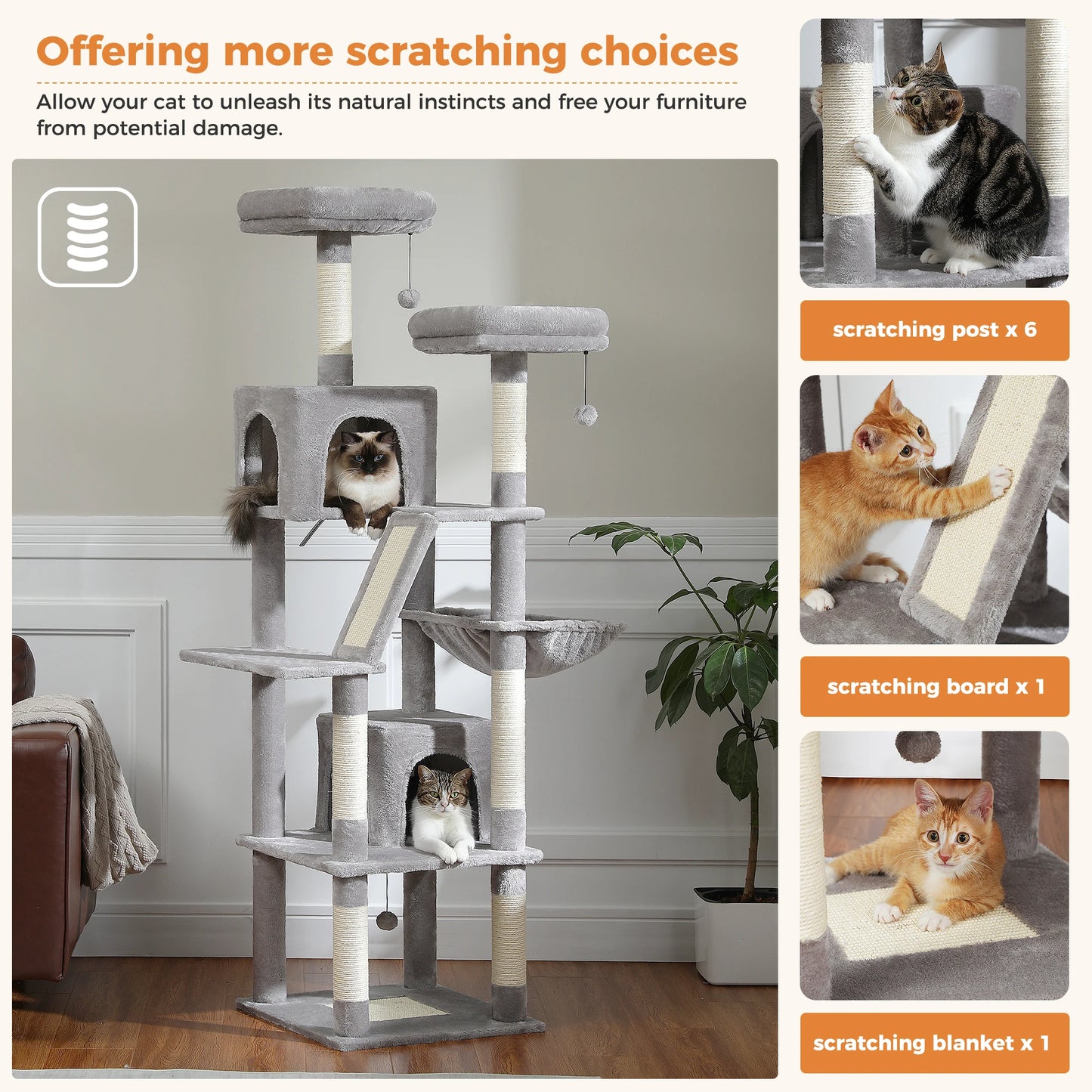 MajesticCat Tower – Ultimate Multi-Level Playground for Indoor Cats - 💰 Save 50% today!