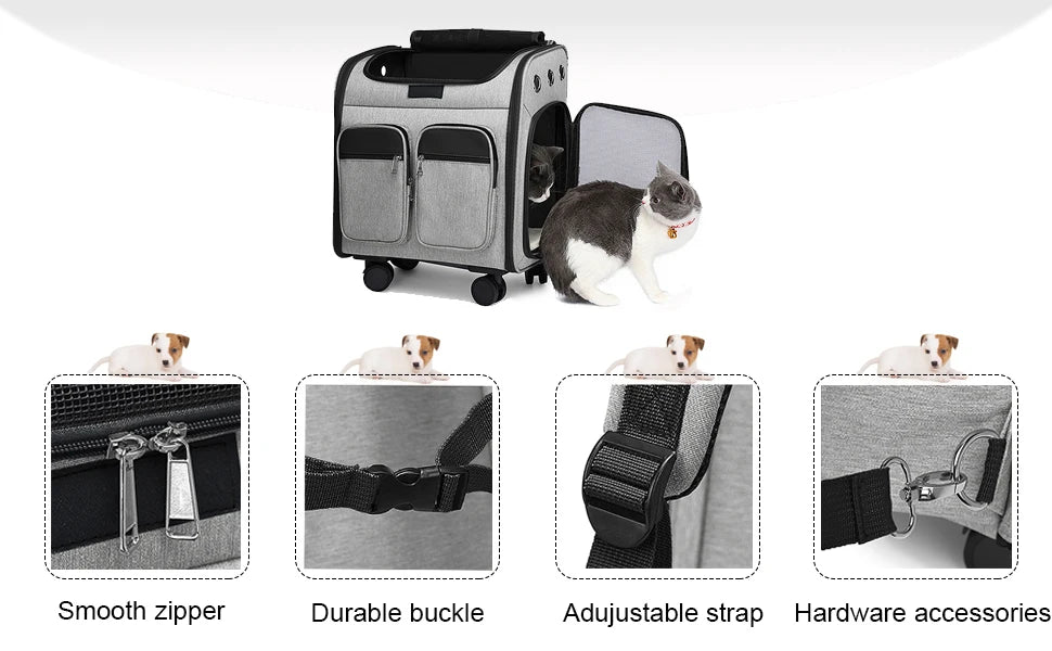 PawVoyage 4-in-1 Pet Carrier – The Ultimate Travel Companion for Your Pets! Mega Sale! Save 50% off