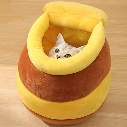 CozyPet Plush Nest – Soft Fleece Bed for Cats & Small Dogs with Removable Cushion