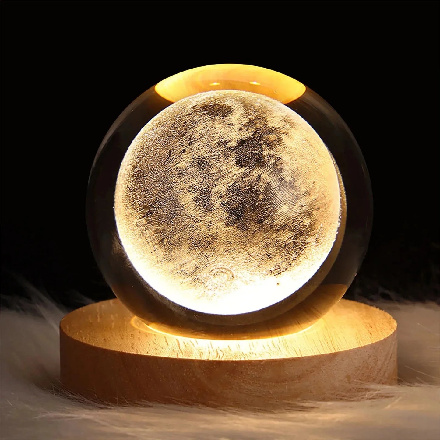 Cosmic Glow 3D Crystal Ball Lamp– Galaxy & Planetary Night Light - 💰 Save 50% today!