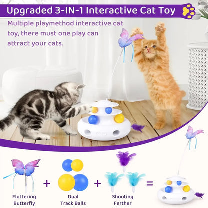 PurrPlay 3-in-1 Smart Cat Toy – Keep Your Cats Happy, Healthy & Engaged!  Save 50% today! 💸