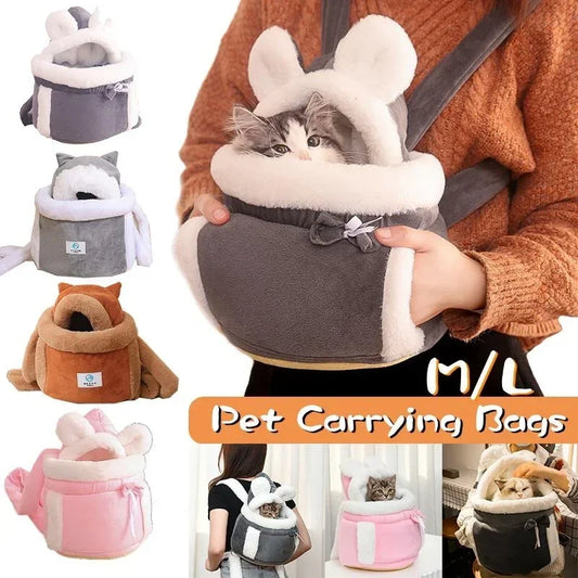 CozyPet Carrier Backpack – Travel-Friendly Plush Bag for Small Dogs & Cats