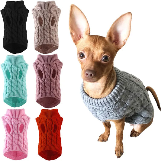 CozyTurtleneck – Winter Warm Turtleneck Sweater for Small & Medium Dogs