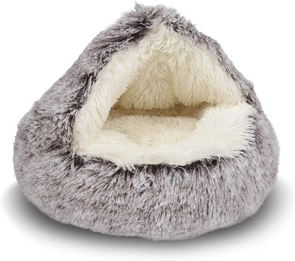 CozyNest 2-in-1 Plush Pet Bed – Warm & Snug Sleeping Cave for Cats and Dogs - 👉 Save 32%