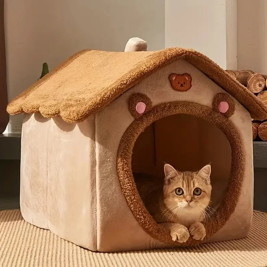 Foldable Outdoor Waterproof Pet House – Grotta Portatile per Cani e Gatti con Cuscino