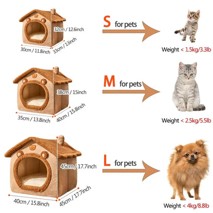 Foldable Outdoor Waterproof Pet House – Grotta Portatile per Cani e Gatti con Cuscino