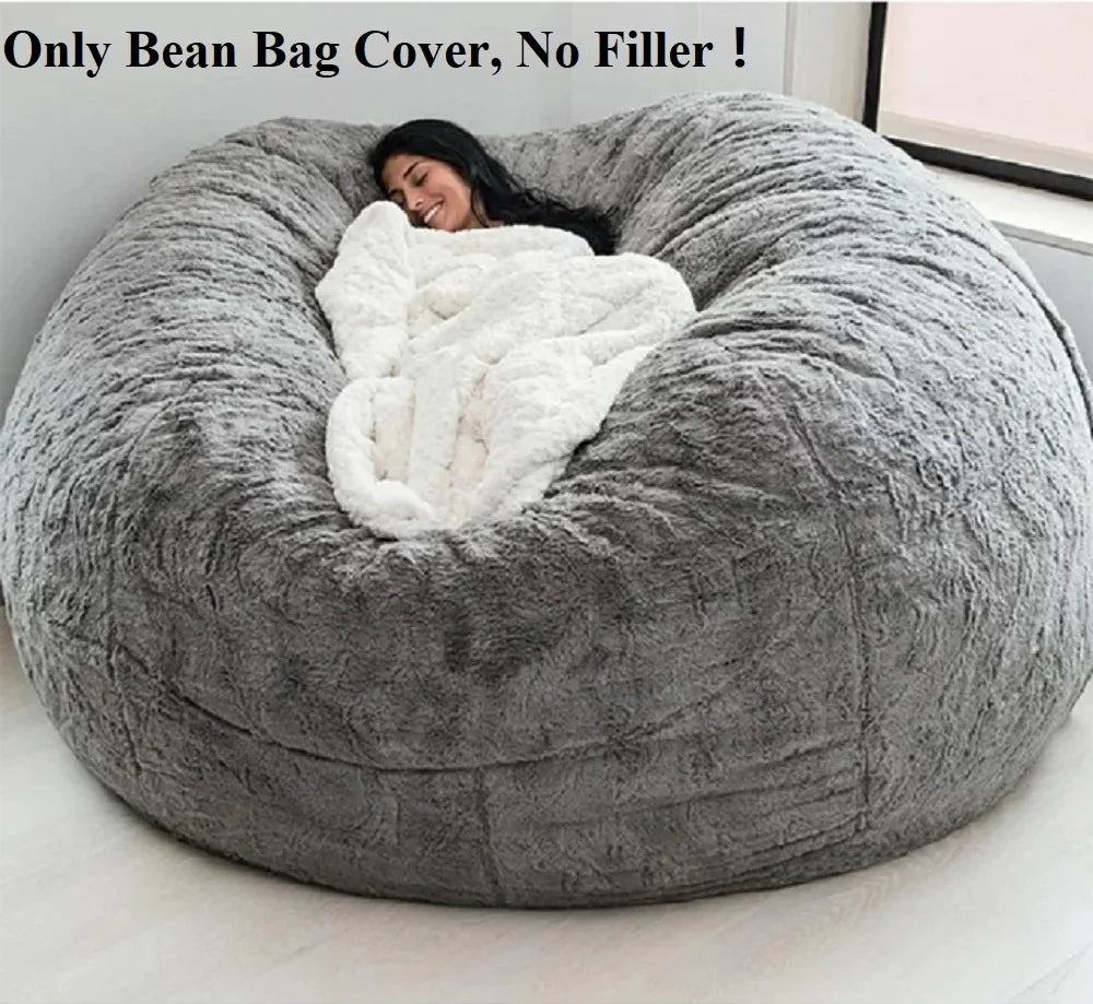 Fur Giant Bean Bag Cover – Removable & Washable for Ultimate Comfort (No Filler)