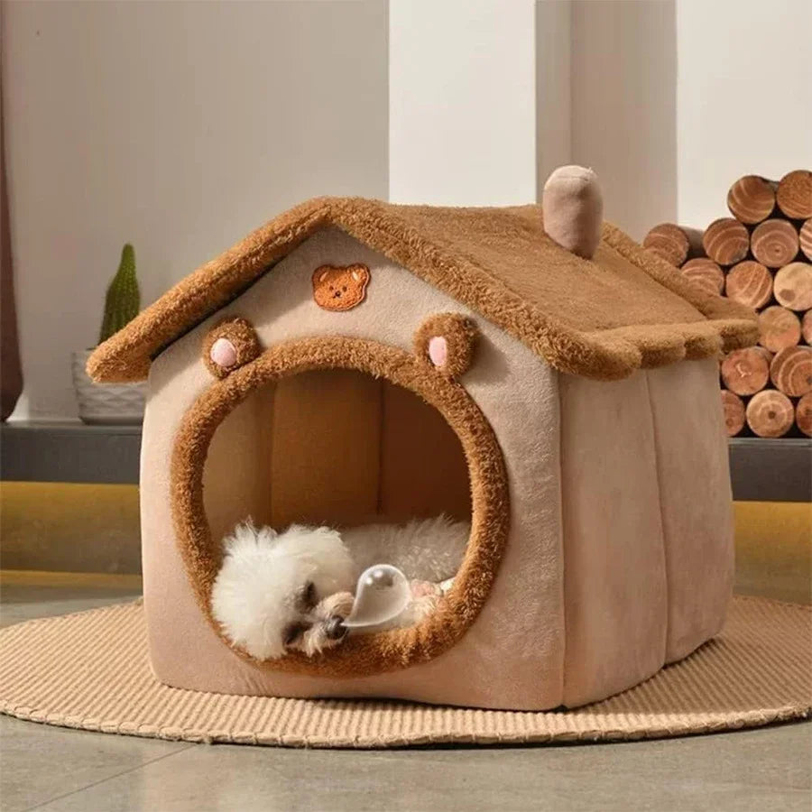 Foldable Outdoor Waterproof Pet House – Grotta Portatile per Cani e Gatti con Cuscino